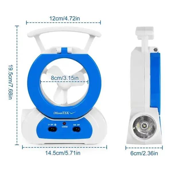 Portable Flexible Desk Fan & LED Reading Light with Multi-Use Tripod. - SS Creative Holdings