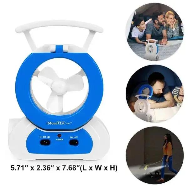 Portable Flexible Desk Fan & LED Reading Light with Multi-Use Tripod. - SS Creative Holdings
