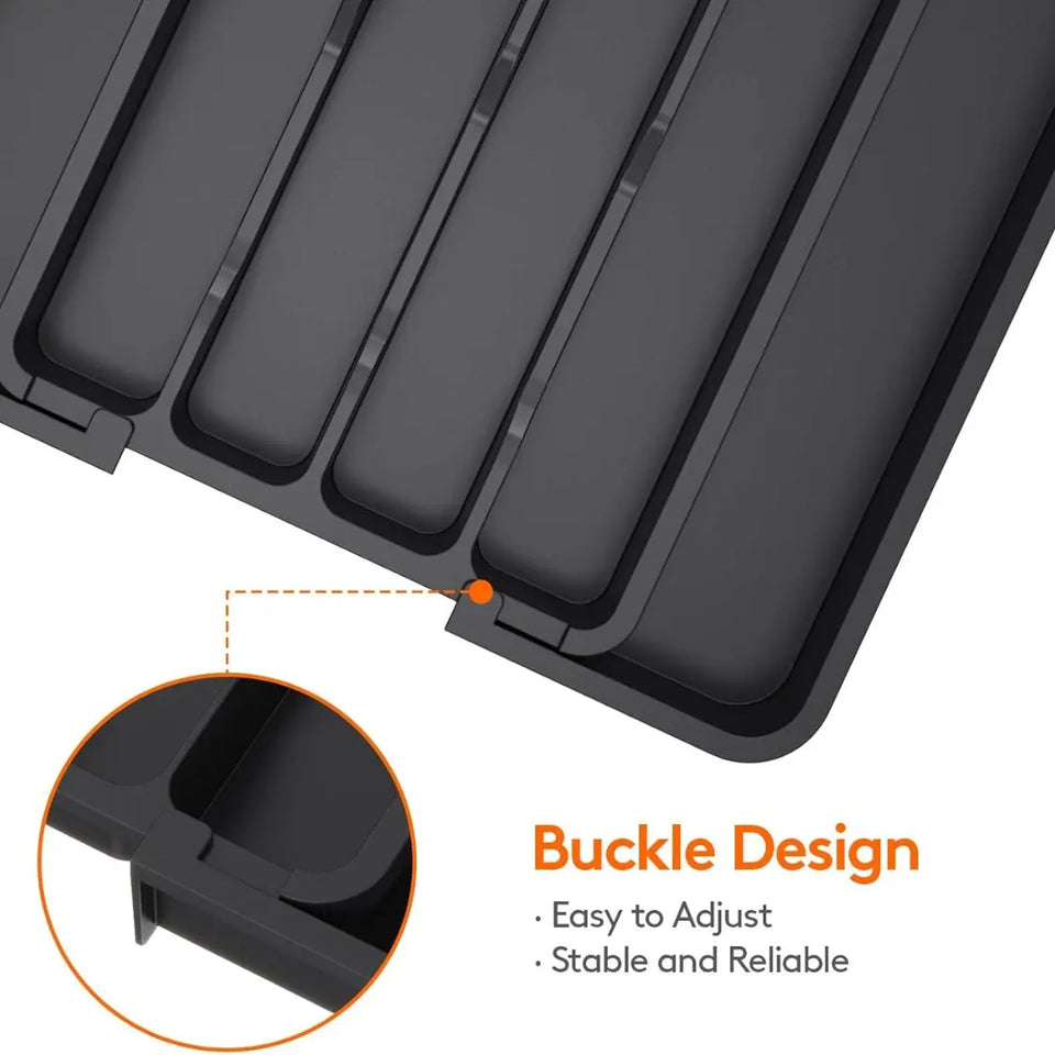 Premium Expandable Kitchen Drawer Organizer – Adjustable Utensil & Silverware Tray for a Clutter-Free Home. - SS Creative Holdings