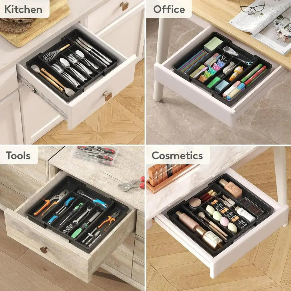 Premium Expandable Kitchen Drawer Organizer – Adjustable Utensil & Silverware Tray for a Clutter-Free Home. - SS Creative Holdings