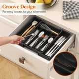 Premium Expandable Kitchen Drawer Organizer – Adjustable Utensil & Silverware Tray for a Clutter-Free Home. - SS Creative Holdings