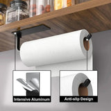 Premium Matte Black Under-Cabinet Paper Towel Holder – Space-Saving Kitchen Organizer. - SS Creative Holdings