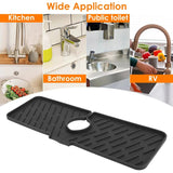 Premium Silicone Kitchen Sink Faucet Splash Guard & Drain Mat – Keeps Countertops Dry & Clean - SS Creative Holdings