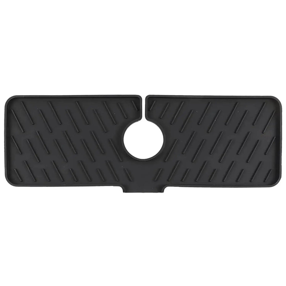 Premium Silicone Kitchen Sink Faucet Splash Guard & Drain Mat – Keeps Countertops Dry & Clean - SS Creative Holdings