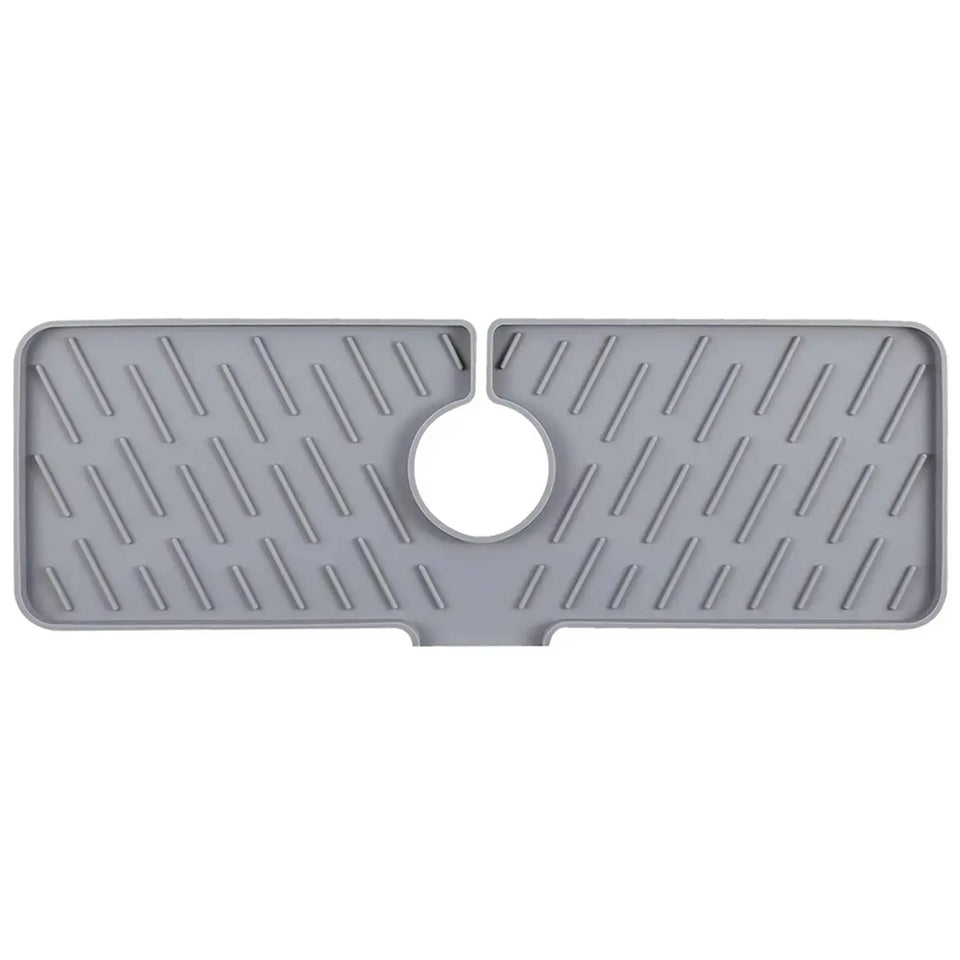 Premium Silicone Kitchen Sink Faucet Splash Guard & Drain Mat – Keeps Countertops Dry & Clean - SS Creative Holdings