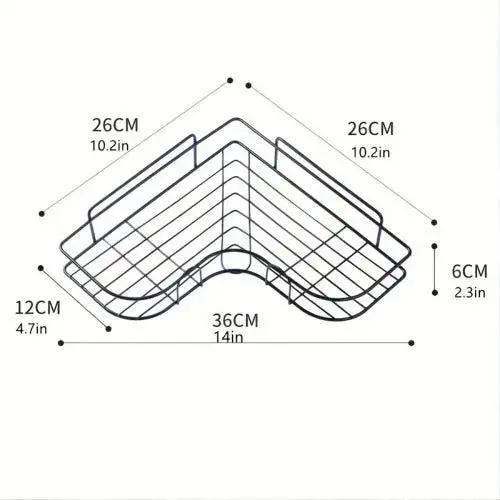 Space-Saving Triangle Wall Shelf - No Drill, Rustproof, 30 lbs Capacity - SS Creative Holdings