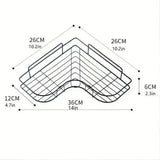 Space-Saving Triangle Wall Shelf - No Drill, Rustproof, 30 lbs Capacity - SS Creative Holdings