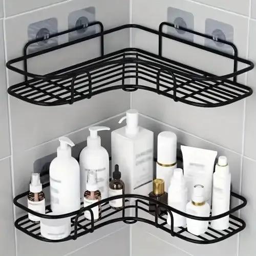 Space-Saving Triangle Wall Shelf - No Drill, Rustproof, 30 lbs Capacity - SS Creative Holdings