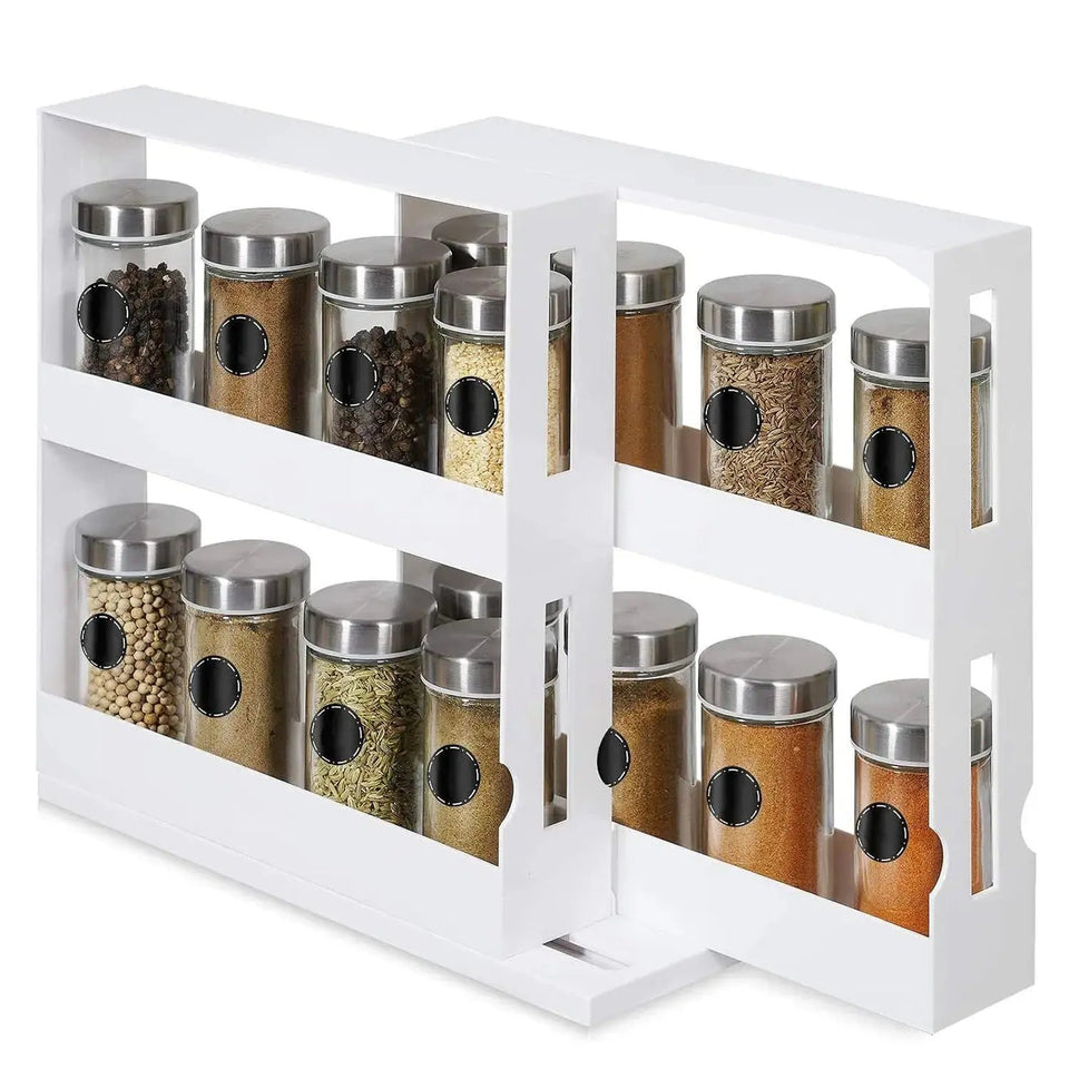 Swivel Cabinet Organizer – Rotating Kitchen Rack for Spices & Condiments. - SS Creative Holdings
