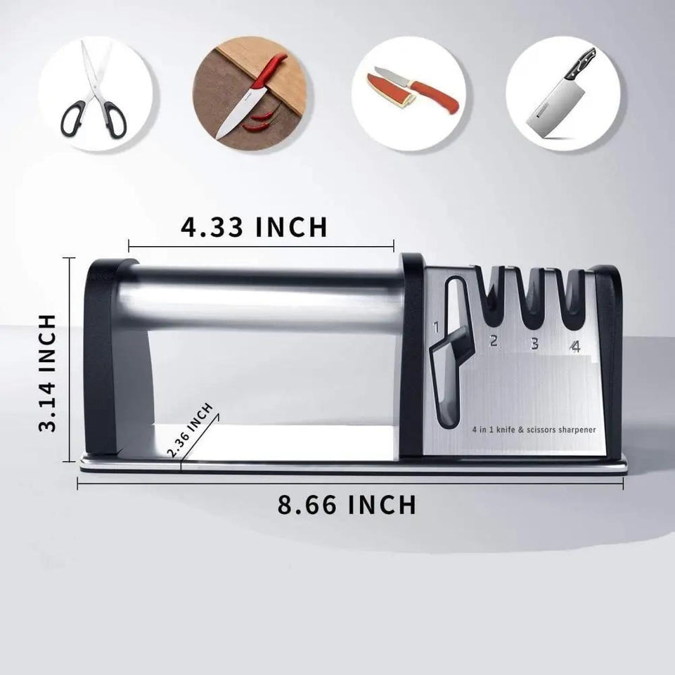 Non-slip Kitchen Knife Sharpener, Ergonomic Handle, Safe And Fast Knife Sharpening Tool, Suitable For Home And Restaurant Use. - SS Creative Holdings
