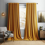 Solid-color Vintage Velvet Blackout And Heat-insulating Curtains For The Living Room Bedroom Or Study