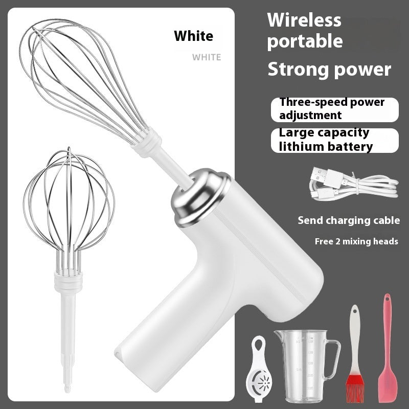 Wireless Foldable Electric Whisk - 3-Speed Portable Cream & Egg Blender