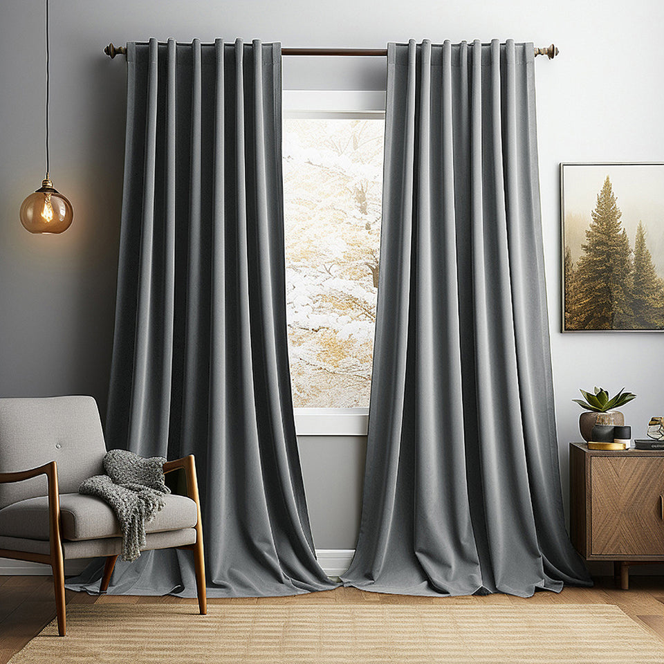 Solid-color Vintage Velvet Blackout And Heat-insulating Curtains For The Living Room Bedroom Or Study