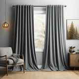 Solid-color Vintage Velvet Blackout And Heat-insulating Curtains For The Living Room Bedroom Or Study