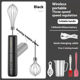 Wireless Foldable Electric Whisk - 3-Speed Portable Cream & Egg Blender