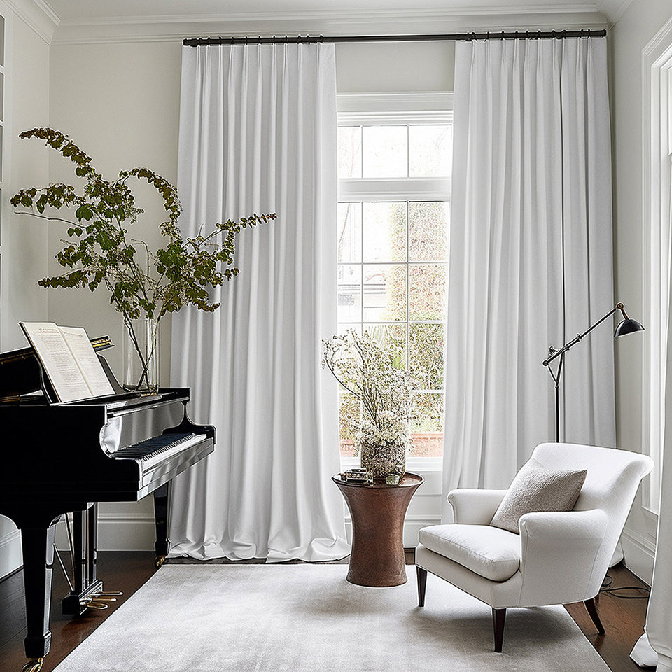 Solid-color Vintage Velvet Blackout And Heat-insulating Curtains For The Living Room Bedroom Or Study