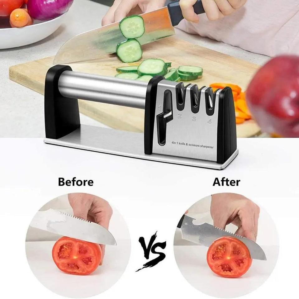 Non-slip Kitchen Knife Sharpener, Ergonomic Handle, Safe And Fast Knife Sharpening Tool, Suitable For Home And Restaurant Use. - SS Creative Holdings