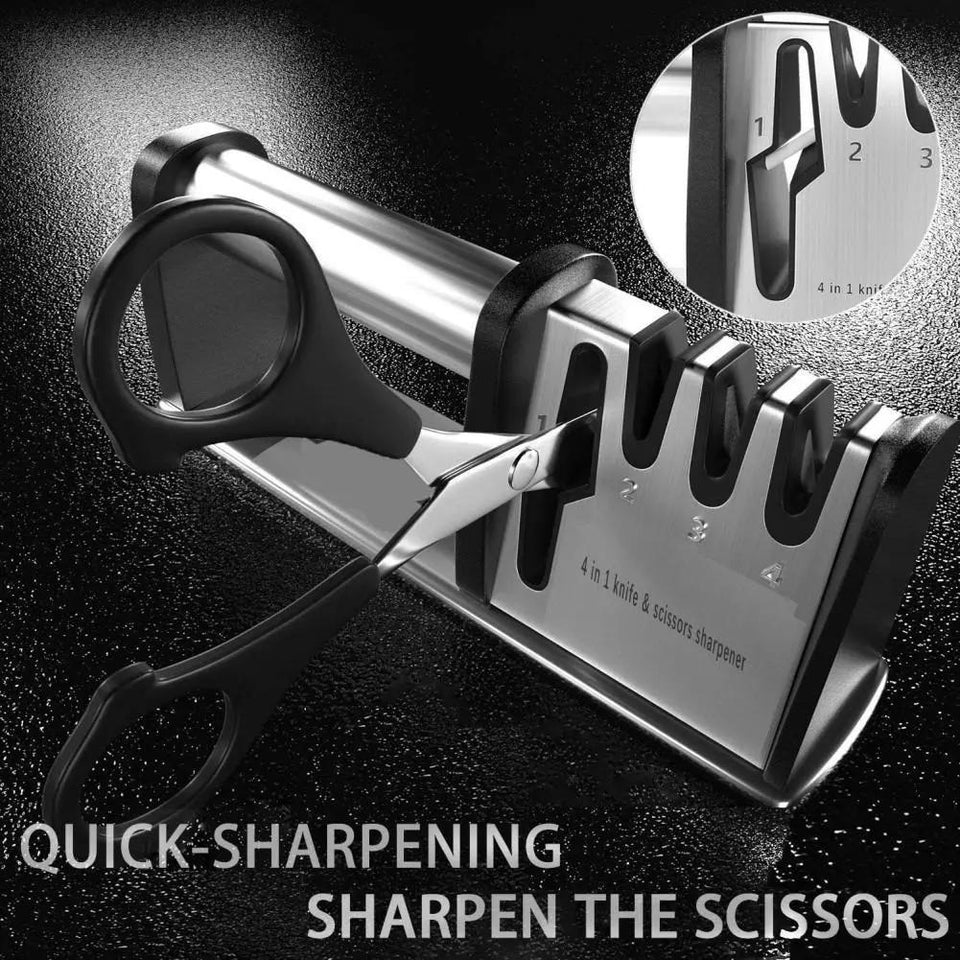 Non-slip Kitchen Knife Sharpener, Ergonomic Handle, Safe And Fast Knife Sharpening Tool, Suitable For Home And Restaurant Use. - SS Creative Holdings