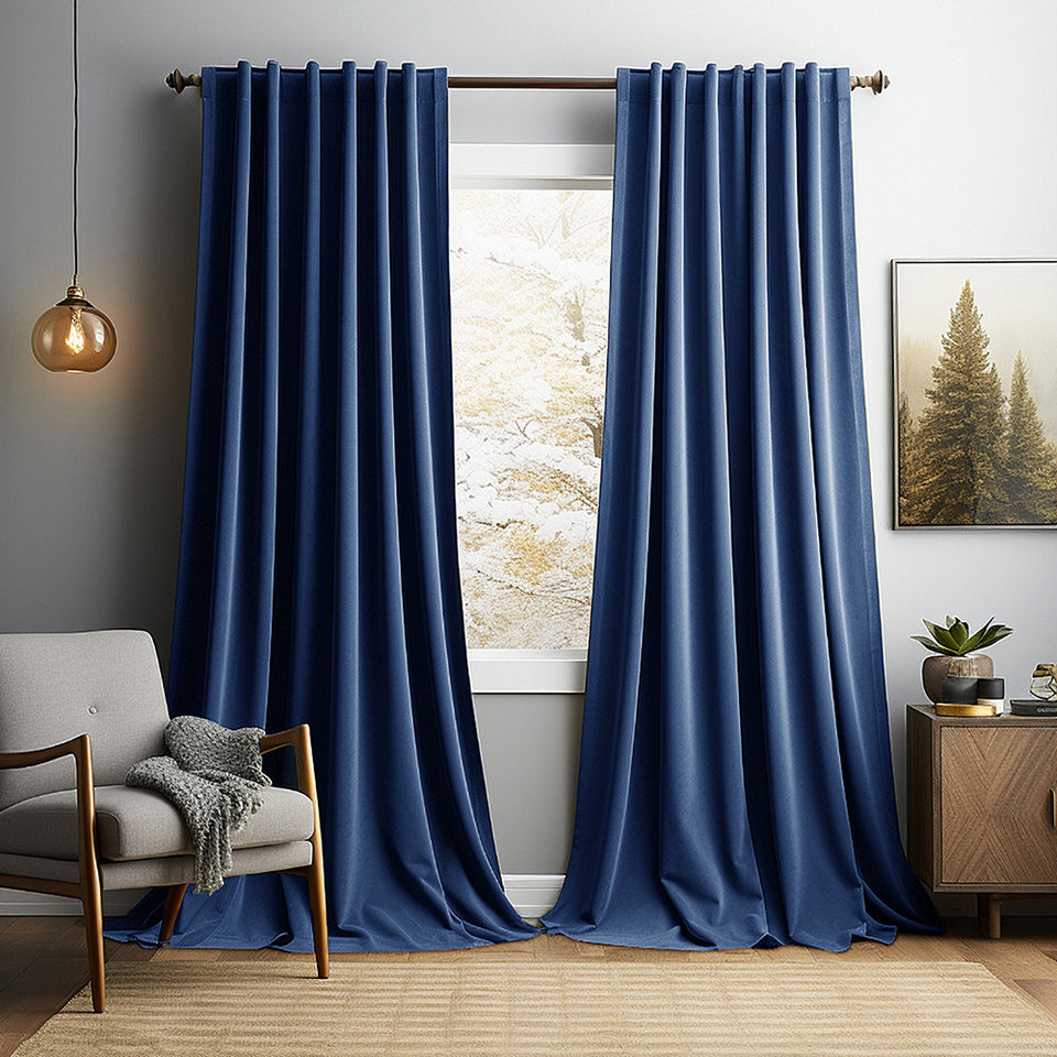 Solid-color Vintage Velvet Blackout And Heat-insulating Curtains For The Living Room Bedroom Or Study