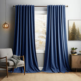 Solid-color Vintage Velvet Blackout And Heat-insulating Curtains For The Living Room Bedroom Or Study