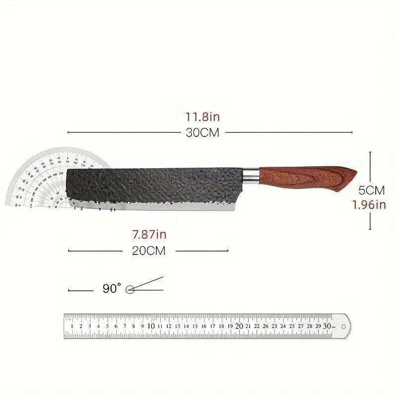 6 PCS Kitchen Knife Sets, Steel Kitchen Knives Set Tools Forged Kitchen Knife Scissors Ceramic Peeler Chef Slicer Knife Gift Case - SS Creative Holdings